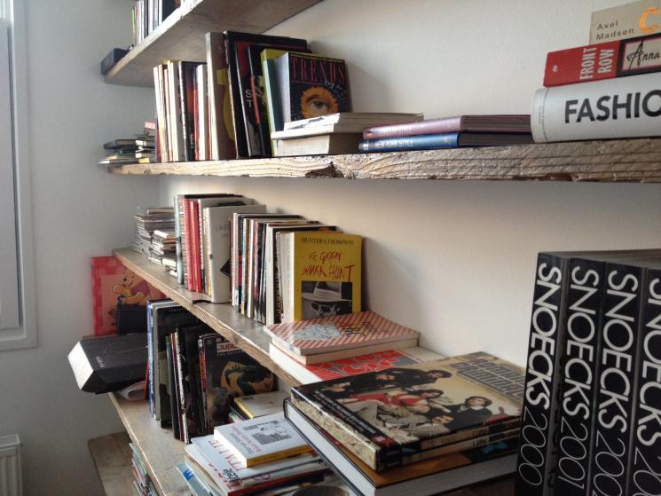 boekenkast, steigerhout, zwevende plank, amsterdam